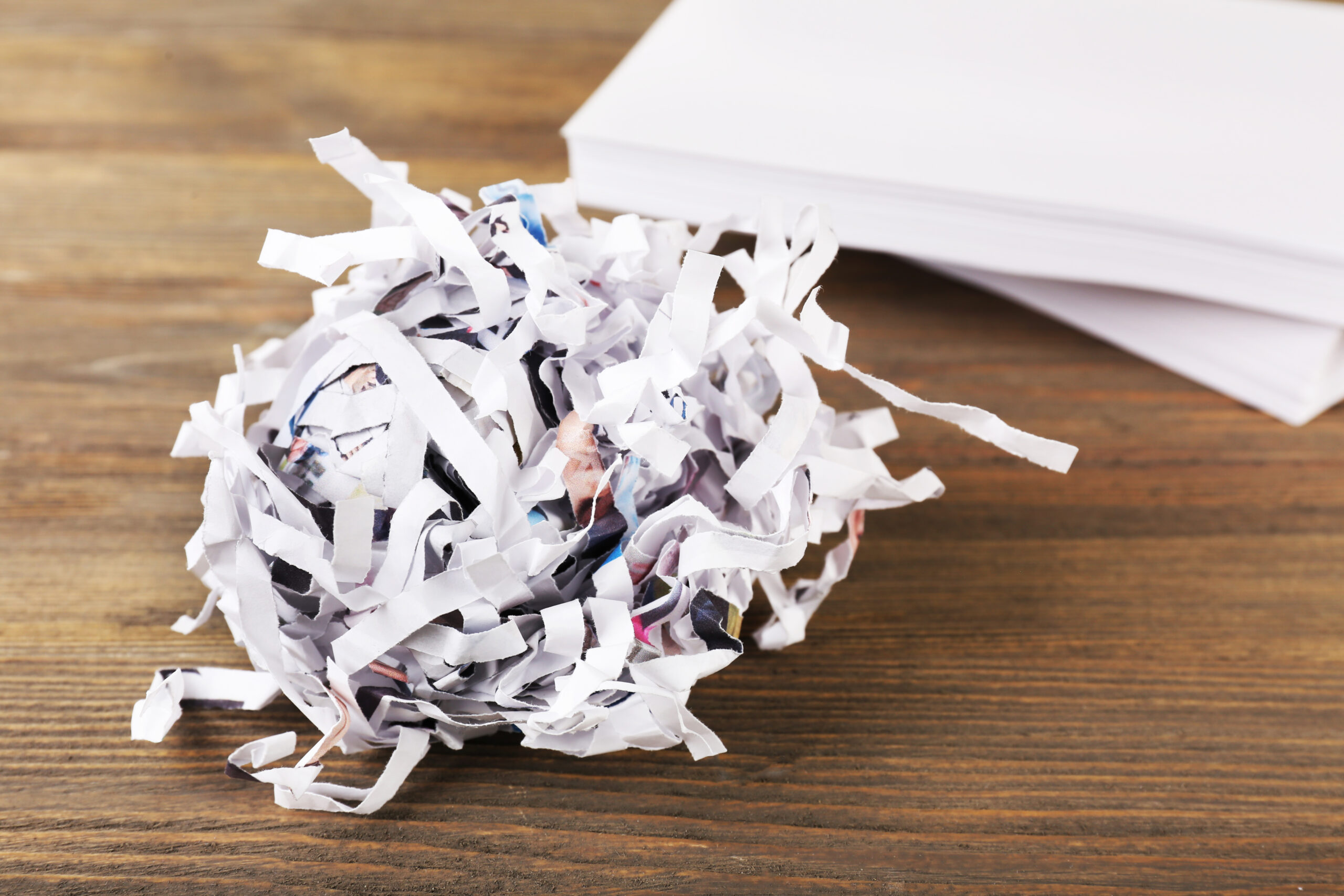 Papier shredder unterlagen blog deckplatt